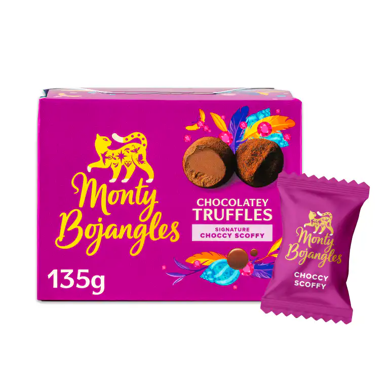 Trufe de ciocolata Monty Bojangles – Cutie cub Flutter Scotch 135g
