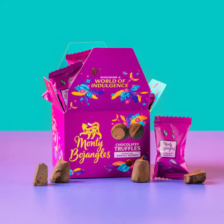 Trufe de ciocolata Monty Bojangles – Cutie cub Flutter Scotch 135g