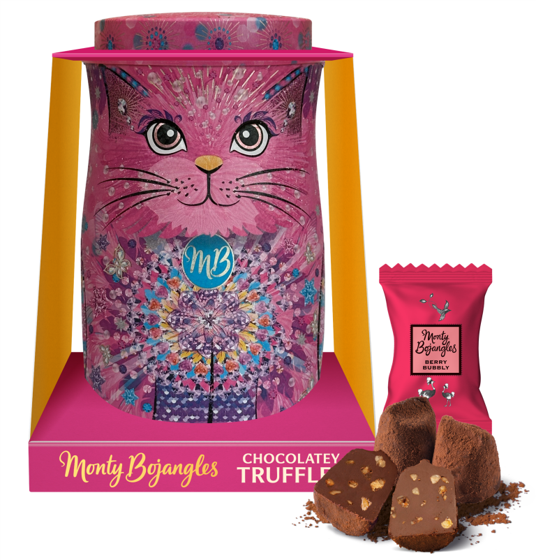 Trufe de ciocolata Monty Bojangles – Cutie metalica Starlet Cat 135g