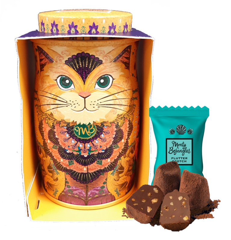 Trufe de ciocolata Monty Bojangles – Cutie metalica Savanna Gold Mini 36g