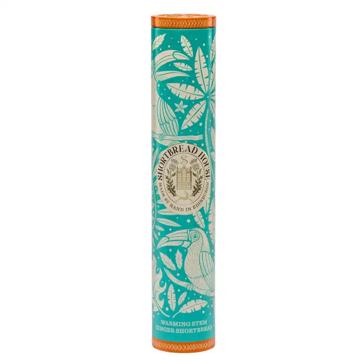 Biscuiti Artizanali cu ghimbir confiat Shortbread Tall Tin 250g