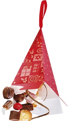 Bradut de craciun ChocoTree cu praline belgiene Valentino 100g