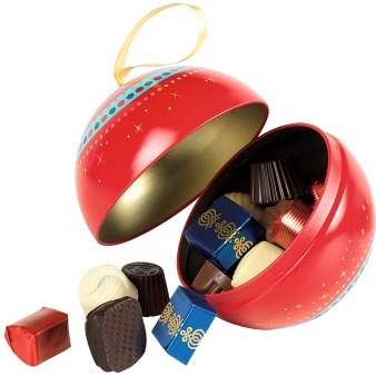 Glob metalic Scarlet cu praline belgiene Valentino 150g