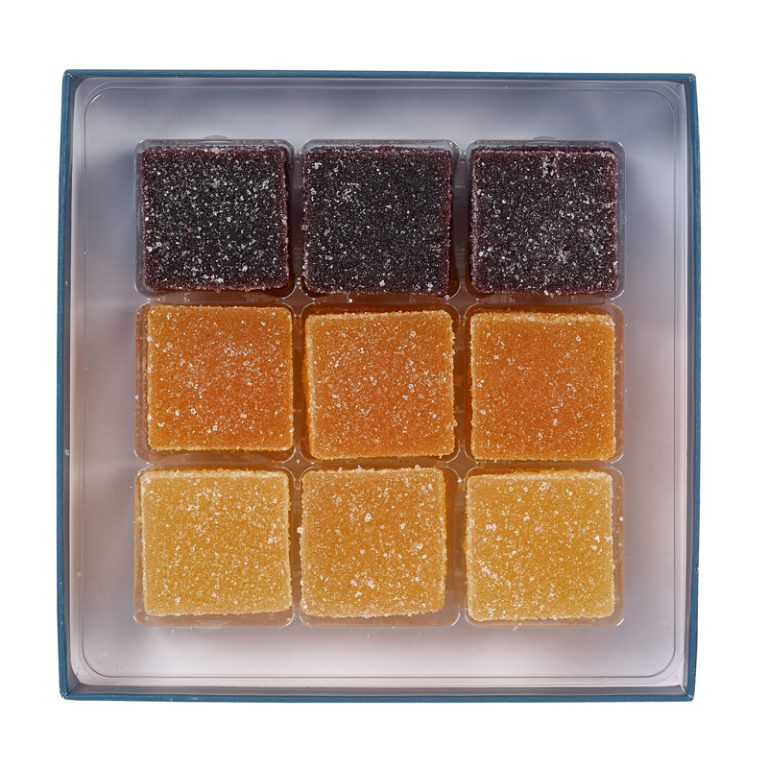 Cutie cu 18 jeleuri din pulpa de fructe autentice de livada Confidas 240g