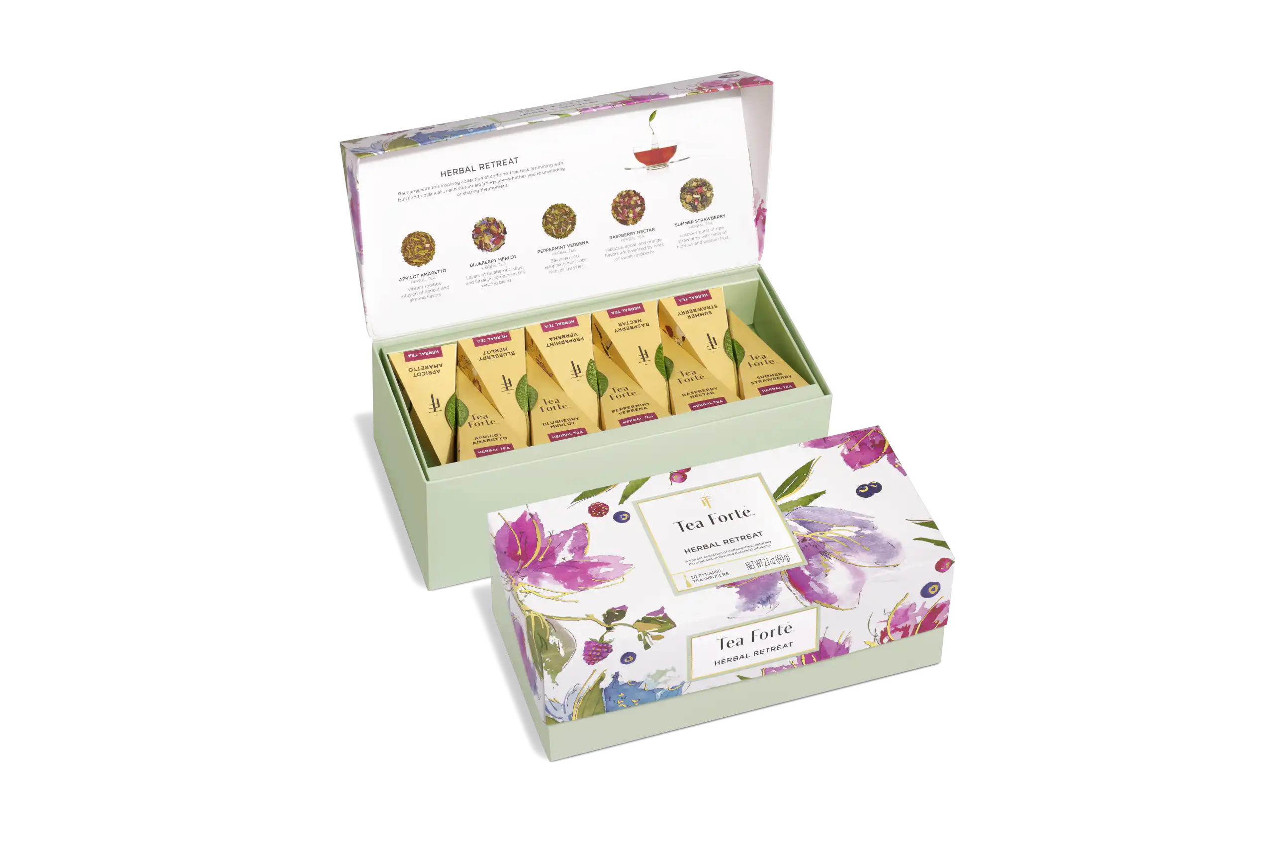Cutie cu 20 de piramide de ceai Herbal Retreat ECO – Tea Forte