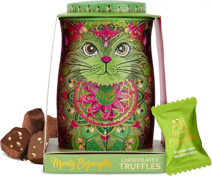 Trufe de ciocolata Monty Bojangles – Cutie metalica Jade Mirage Cat 135g